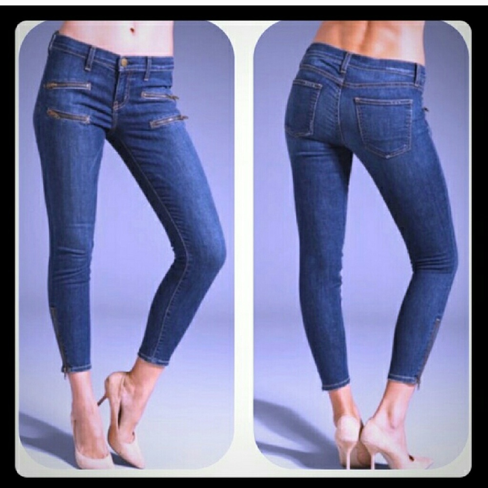 Current elliott moto zipper jeans